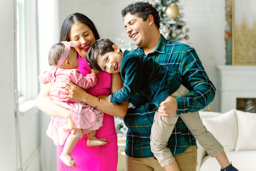 Buford GA family photography - Christmas-themed studio session