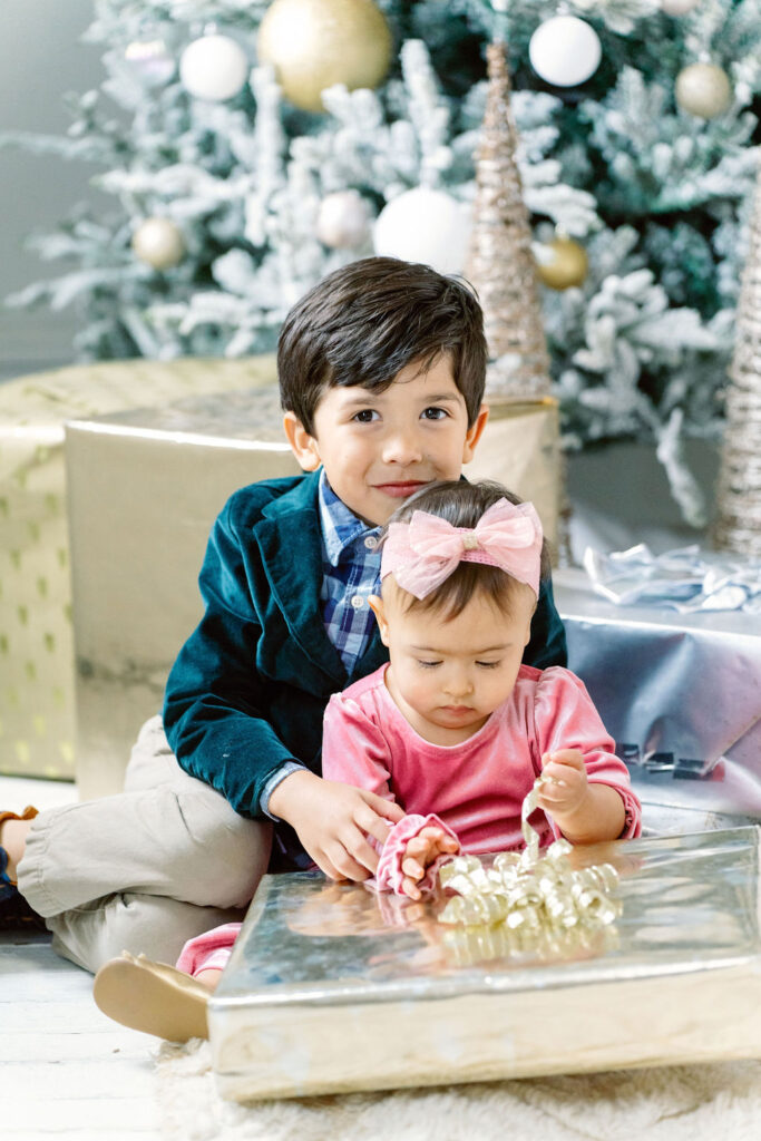 Buford GA family photography - Christmas-themed studio session
