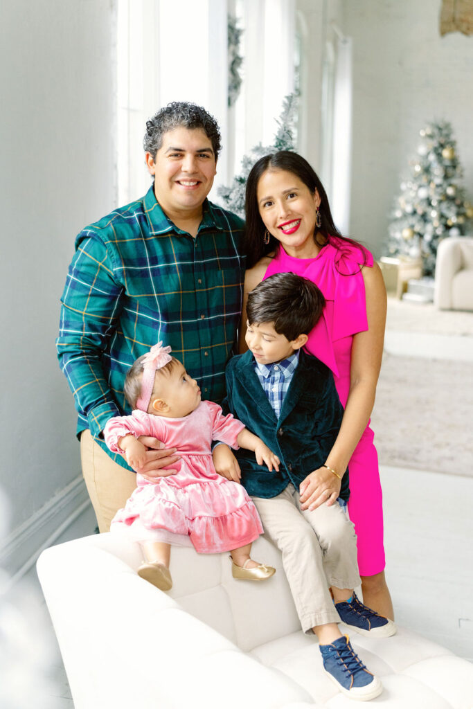 Buford GA family photography - Christmas-themed studio session