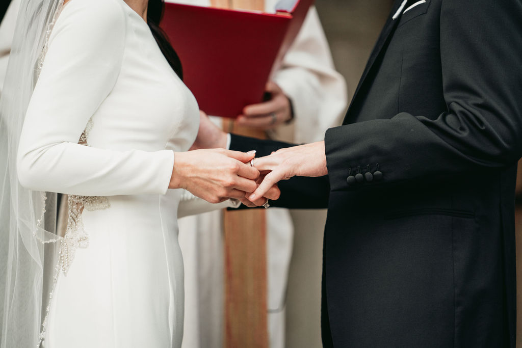 Luxury wedding at Rhodes Hall in Atlanta - bride and groom in front of the castle
