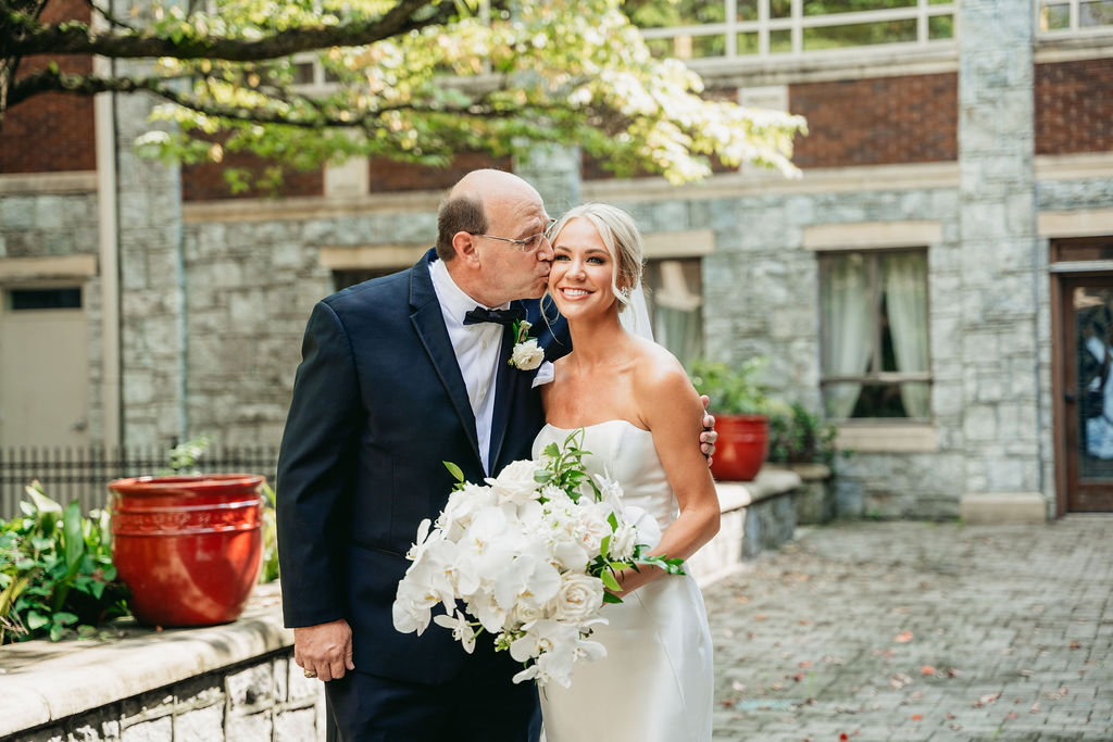 Ashley and Shane’s emotional first look before their Piedmont Garden Tent wedding