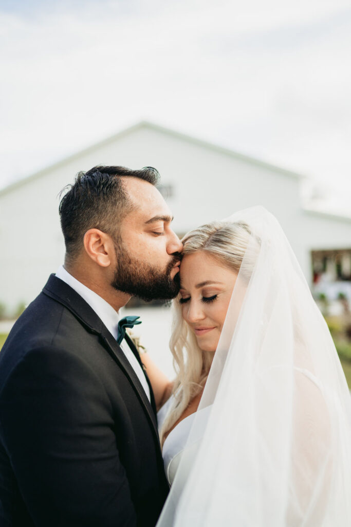 Elegant outdoor ceremony at White Oaks Farm in Myrtle Beach, surrounded by lush greenery and rustic charm