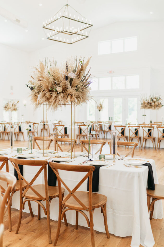 Elegant outdoor ceremony at White Oaks Farm in Myrtle Beach, surrounded by lush greenery and rustic charm