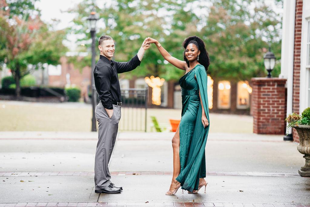 Downtown Duluth GA engagement photos