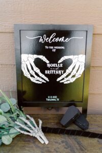 Moody fall bouquet with deep florals and candles | LGBTQ+ wedding inspiration Georgia