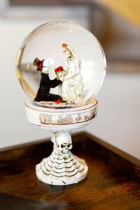 Moody fall bouquet with deep florals and candles | LGBTQ+ wedding inspiration Georgia