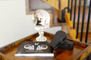 Moody fall bouquet with deep florals and candles | LGBTQ+ wedding inspiration Georgia