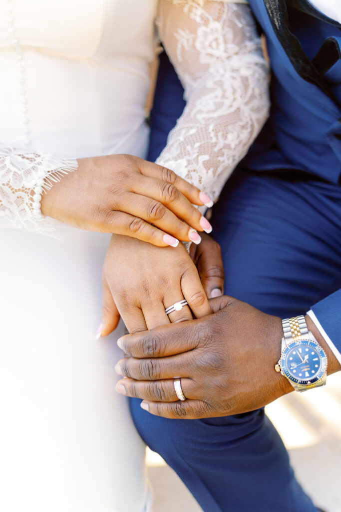 Couple portrait at Gwinnett Historic Courthouse wedding