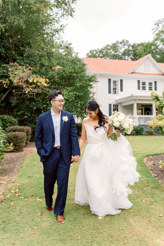 bride and groom portraits at Payne Corley House Duluth GA Atlanta wedding photographer