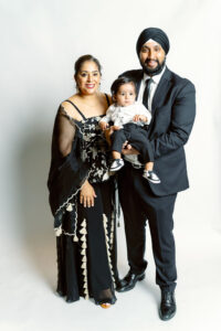 Luxury photobooth setup in Atlanta with white backdrop and studio lighting