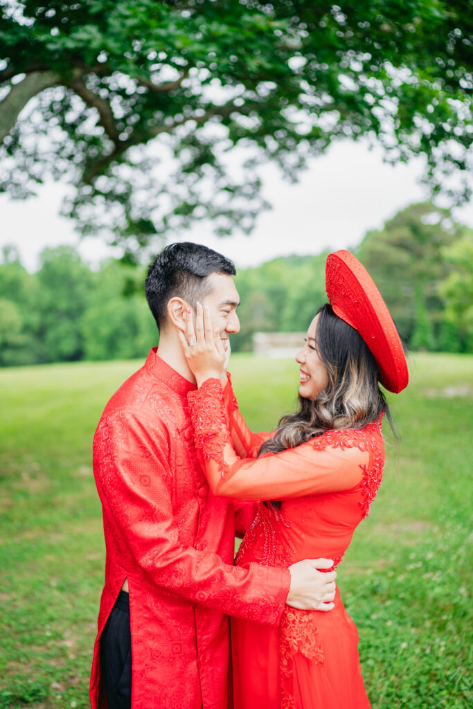 Traditional engagement attire photographed in North Georgia