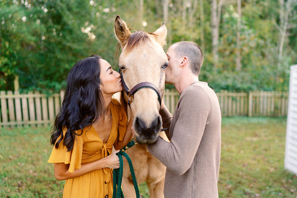 Horse engagement session