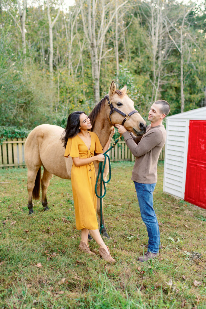 Horse engagement session