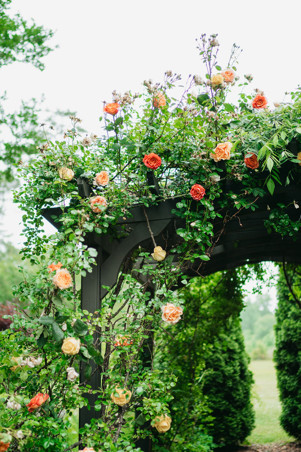 Wildflower bridal bouquet for Glen-Ella Springs Inn garden ceremony