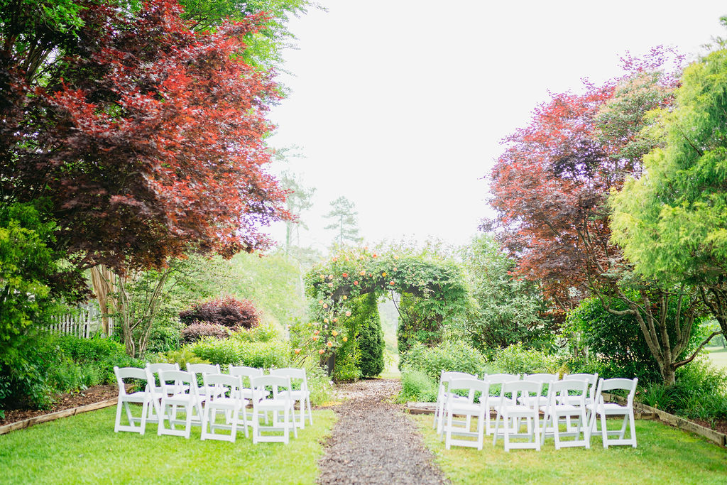 Wildflower bridal bouquet for Glen-Ella Springs Inn garden ceremony